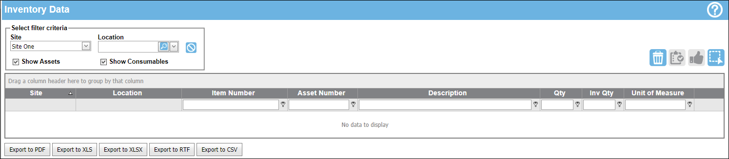 Purging Site Inventory